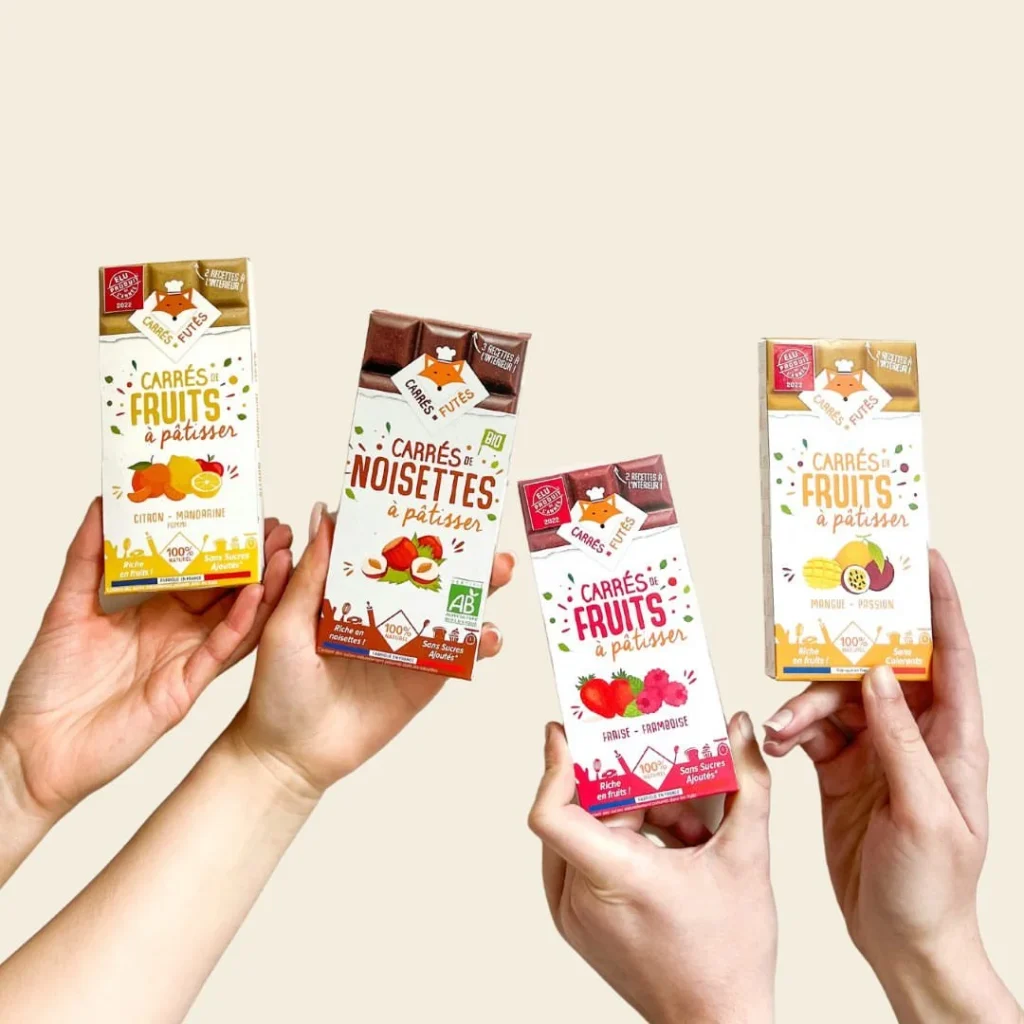 carrés de fruits